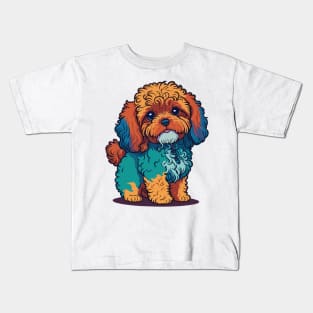 Cavapoo Portrait Kids T-Shirt